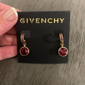 NWT Givenchy red round stone earrings